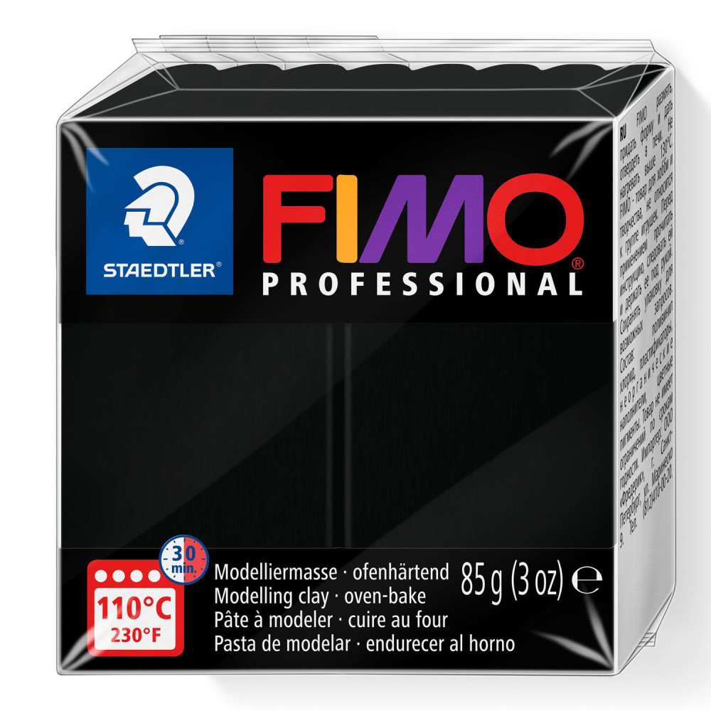 Masa termoutwardzalna Fimo Professional - Staedtler - czarna, 85 g
