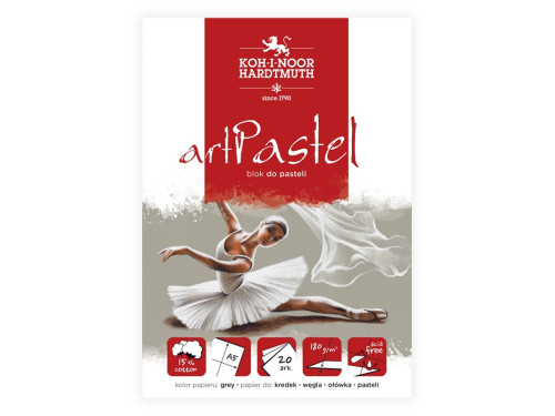 Drawing paper pad Art Pastel - Koh-I-Noor - Grey, A5, 180 g, 20 sheets