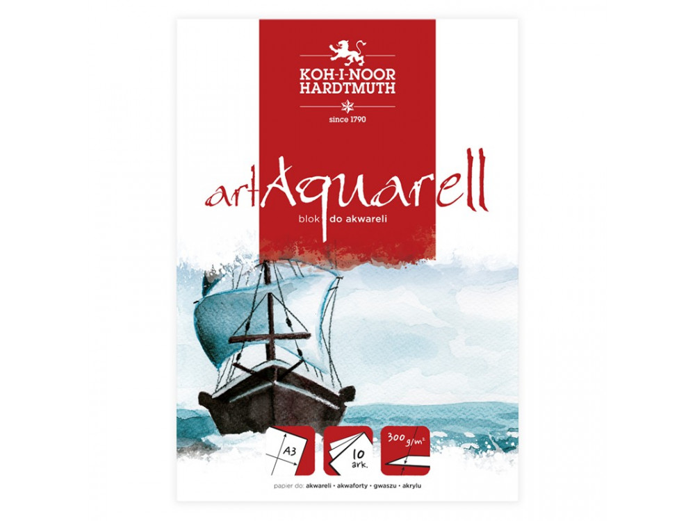 Blok do akwareli Art Aquarell - Koh-I-Noor - A3, 300 g, 10 ark.