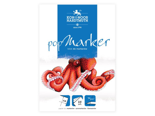 Blok do markerów Pop Marker - Koh-I-Noor - A4, 70 g, 25 ark.