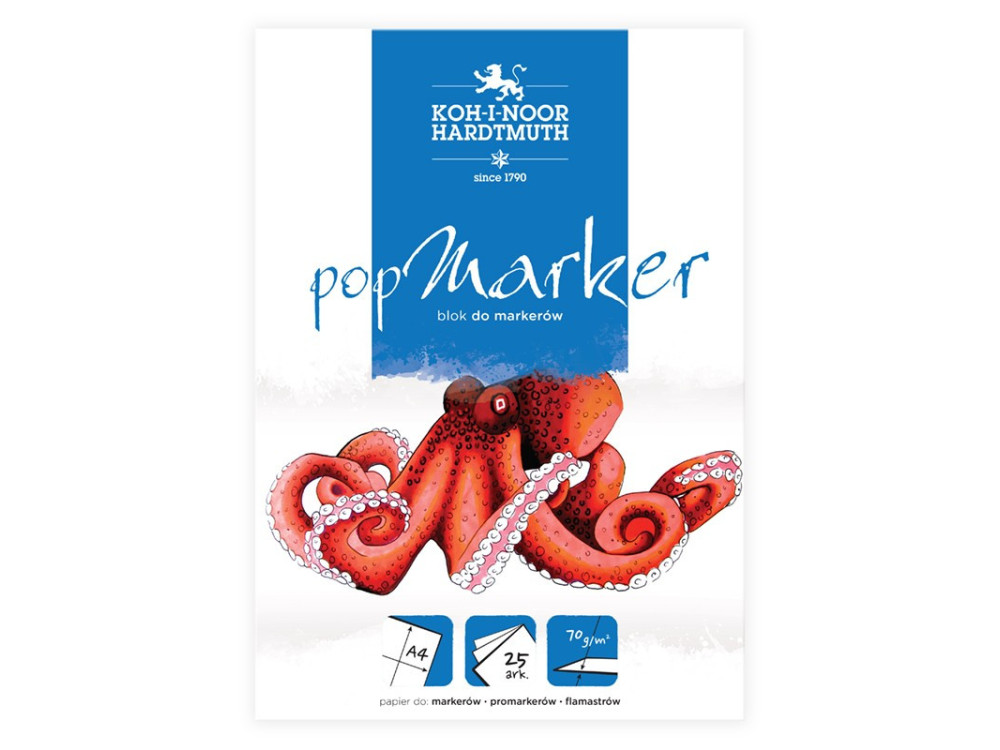 Blok do markerów Pop Marker - Koh-I-Noor - A4, 70 g, 25 ark.