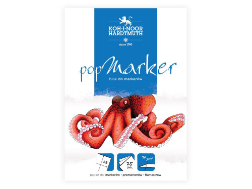 Blok do markerów Pop Marker - Koh-I-Noor - A5, 70 g, 25 ark.