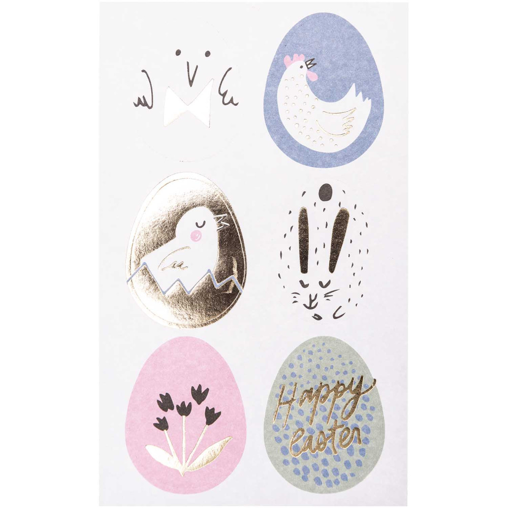 Stickers - Paper Poetry - Easter eggs, 24 pcs
