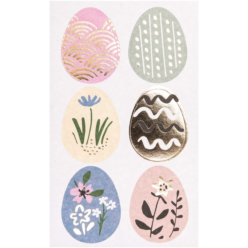 Stickers - Paper Poetry - Easter eggs, 24 pcs