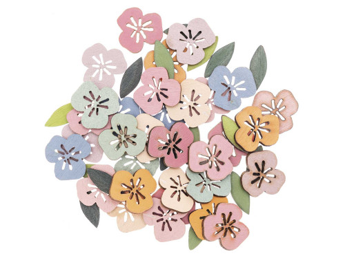 Wooden flowers - Rico Design - 48 pcs