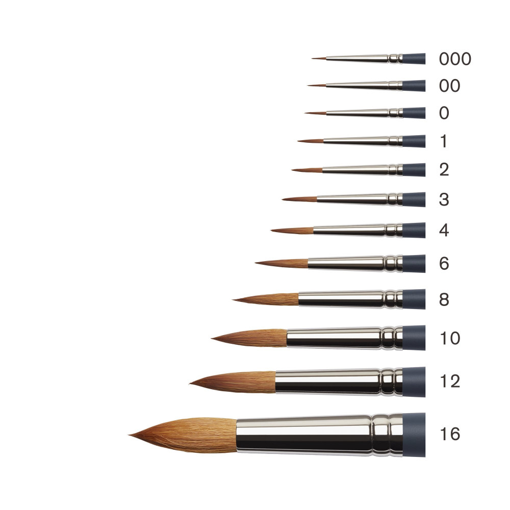 50 ROUND SYNTHETIC SABLE PAINT BRUSHES SIZE 0 2 4 6 8 10 SCHOOL BULK PACK  ARTIST