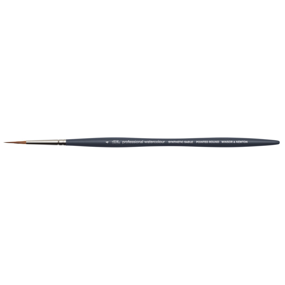 Professional Watercolor Synthetic Sable brush, round pointed - Winsor & Newton - no. 4