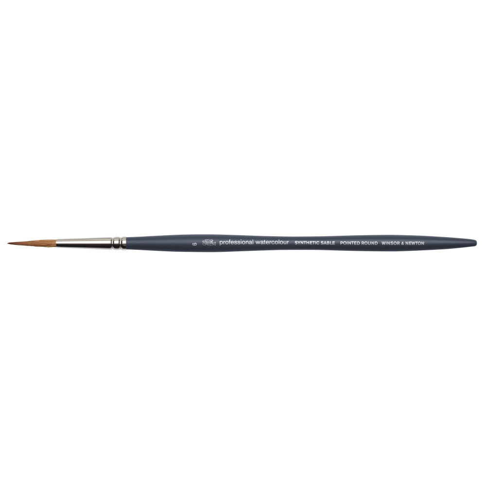 Professional Watercolor Synthetic Sable brush, round pointed - Winsor & Newton - no. 6