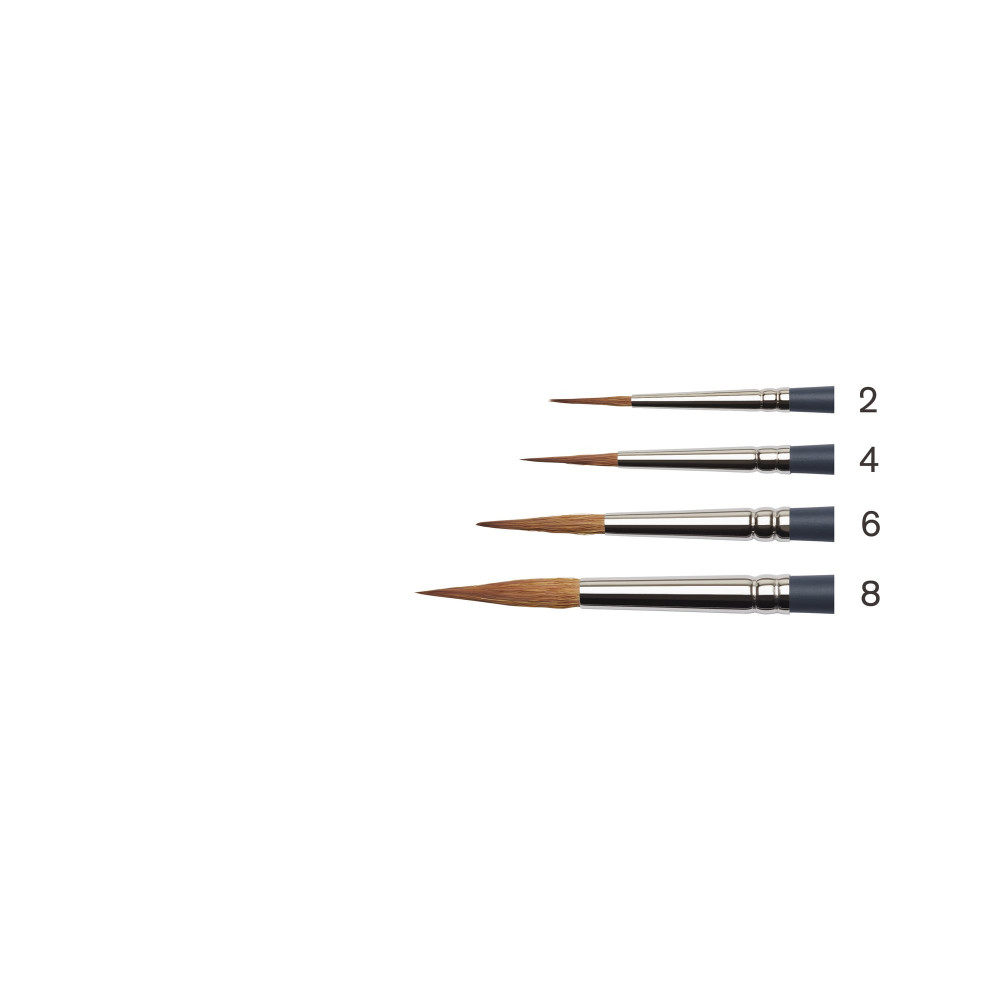 Professional Watercolor Synthetic Sable brush, pointed round - Winsor & Newton - no. 8