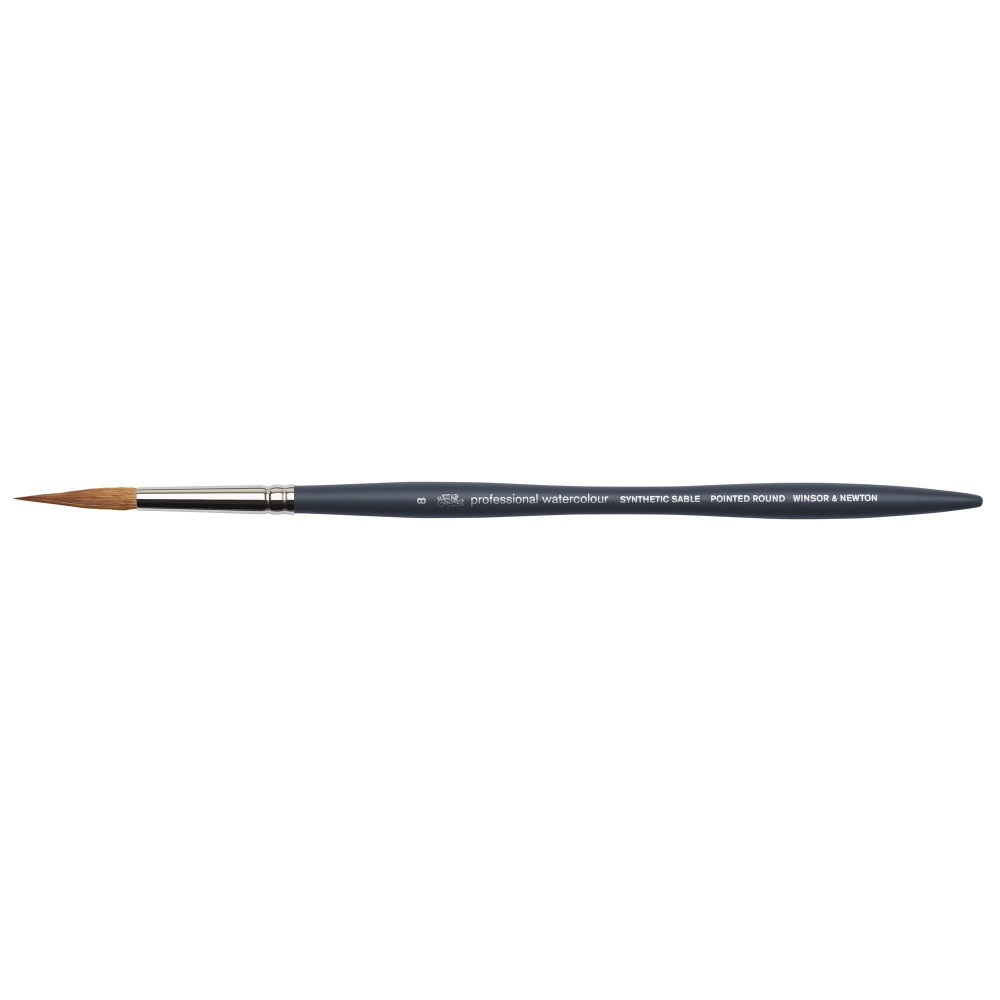Professional Watercolor Synthetic Sable brush, pointed round - Winsor & Newton - no. 8