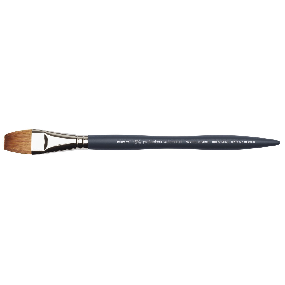 Professional Watercolor Synthetic Sable brush, one stroke - Winsor & Newton - no. 3/4''