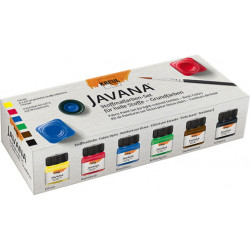 Set of light Javana fabric paints - Kreul - Basic, 6 colors x 20 ml