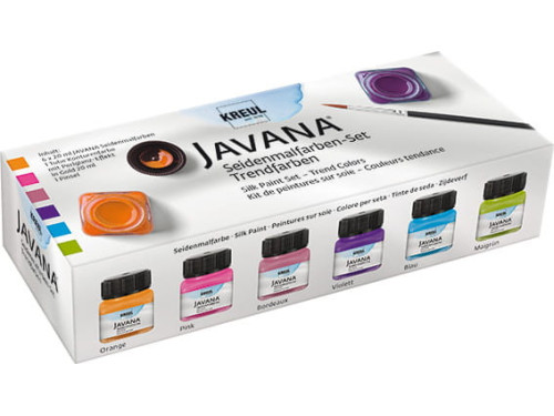 Javana silk fabric paints - Kreul - Trend, 6 x 20 ml