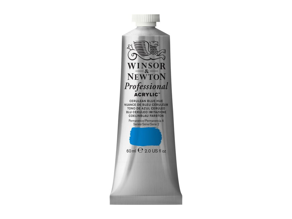 Acrylic paint Professional Acrylic - Winsor & Newton - Cerulean Blue, 60 ml