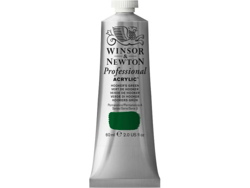 Farba akrylowa Professional Acrylic - Winsor & Newton - Hooker's Green, 60 ml
