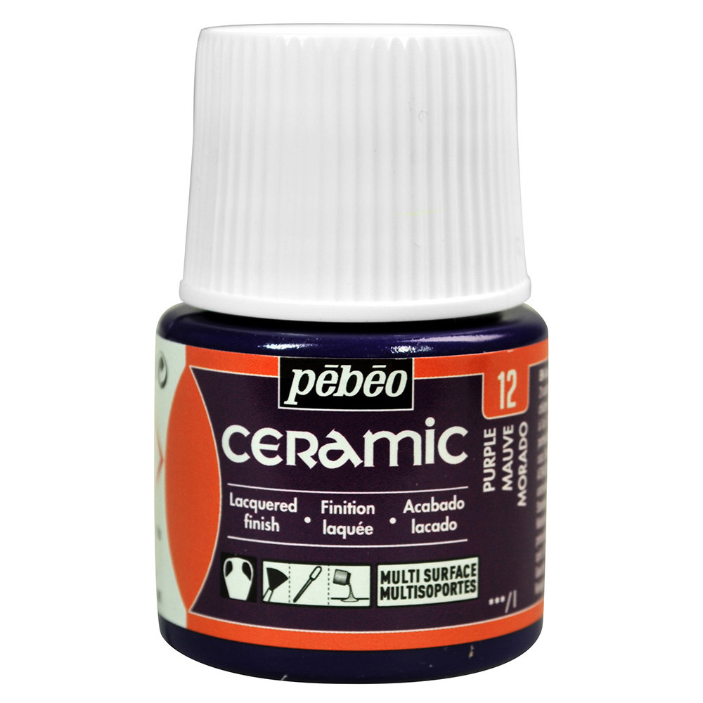 Paint for glass and ceramic - Pébéo - Purple, 45 ml