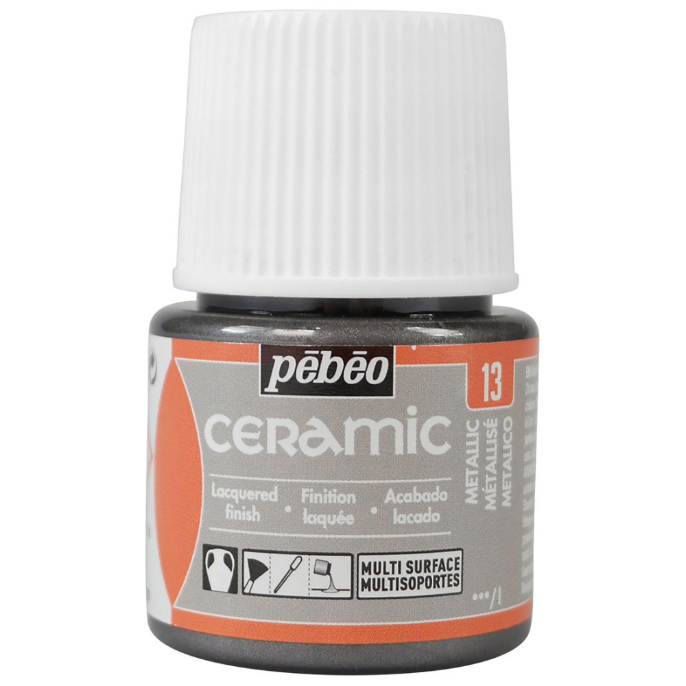 Paint for glass and ceramic - Pébéo - Metallic, 45 ml