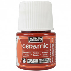 Paint for glass and ceramic - Pébéo - Light Scale Brown, 45 ml