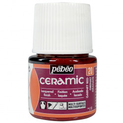 Farba do ceramiki i szkła Ceramic - Pébéo - Garnet Red, 45 ml