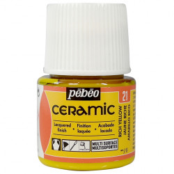 Paint for glass and ceramic - Pébéo - Rich Yellow, 45 ml