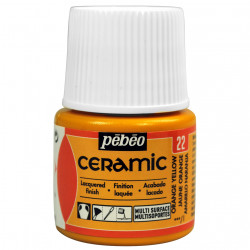 Farba do ceramiki i szkła Ceramic - Pébéo - Orange Yellow, 45 ml