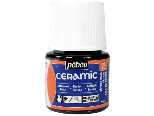 Paint for glass and ceramic - Pébéo - Sevres Blue, 45 ml