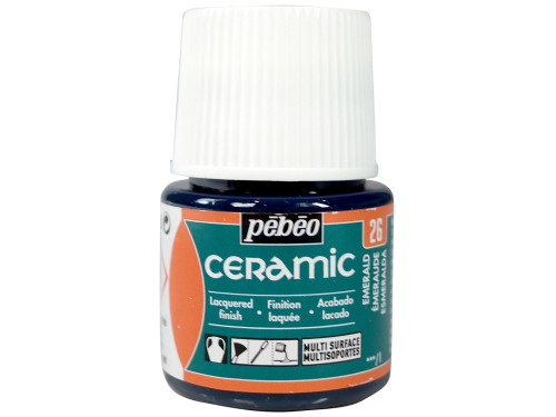 Paint for glass and ceramic - Pébéo - Emerald, 45 ml