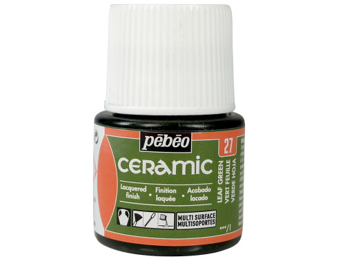 Farba do ceramiki i szkła Ceramic - Pébéo - Leaf Green, 45 ml
