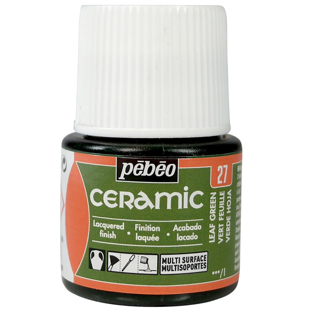 Farba do ceramiki i szkła Ceramic - Pébéo - Leaf Green, 45 ml