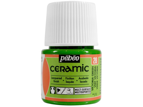 Farba do ceramiki i szkła Ceramic - Pébéo - Victoria Green, 45 ml