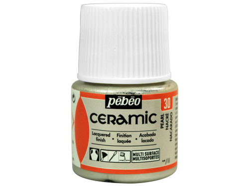 Farba do ceramiki i szkła Ceramic - Pébéo - Pearl, 45 ml