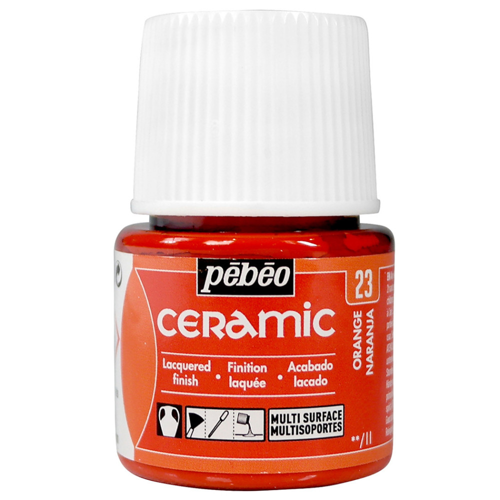Farba do ceramiki i szkła Ceramic - Pébéo - Orange, 45 ml