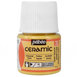 Paint for glass and ceramic - Pébéo - Light Yellow, 45 ml