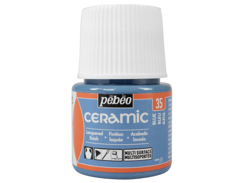 Farba do ceramiki i szkła Ceramic - Pébéo - Blue, 45 ml