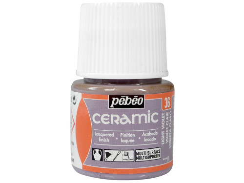 Paint for glass and ceramic - Pébéo - Light Violet, 45 ml