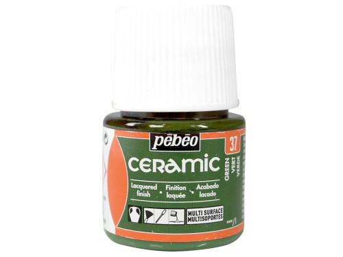 Farba do ceramiki i szkła Ceramic - Pébéo - Green, 45 ml