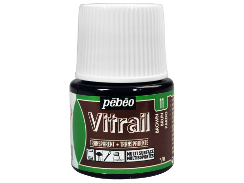 Paint for glass Vitrail - Pébéo - Brown, 45 ml