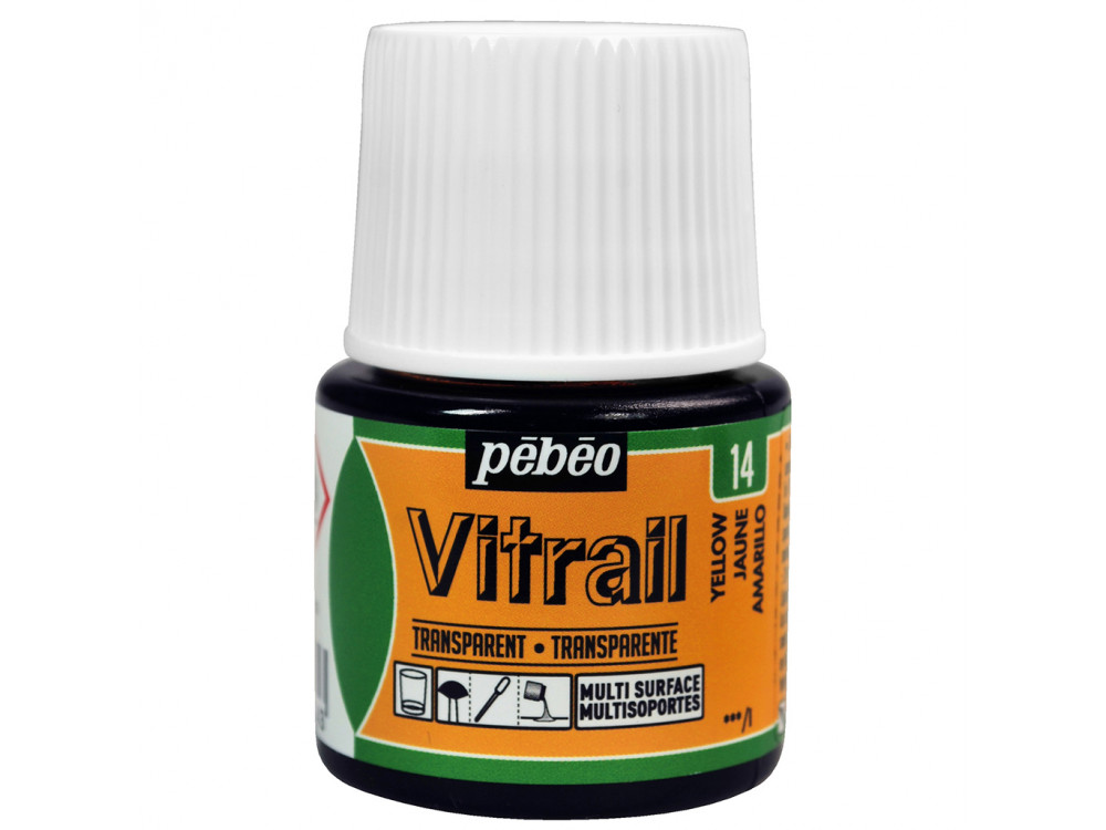 Farba do szkła Vitrail - Pébéo - Yellow, 45 ml
