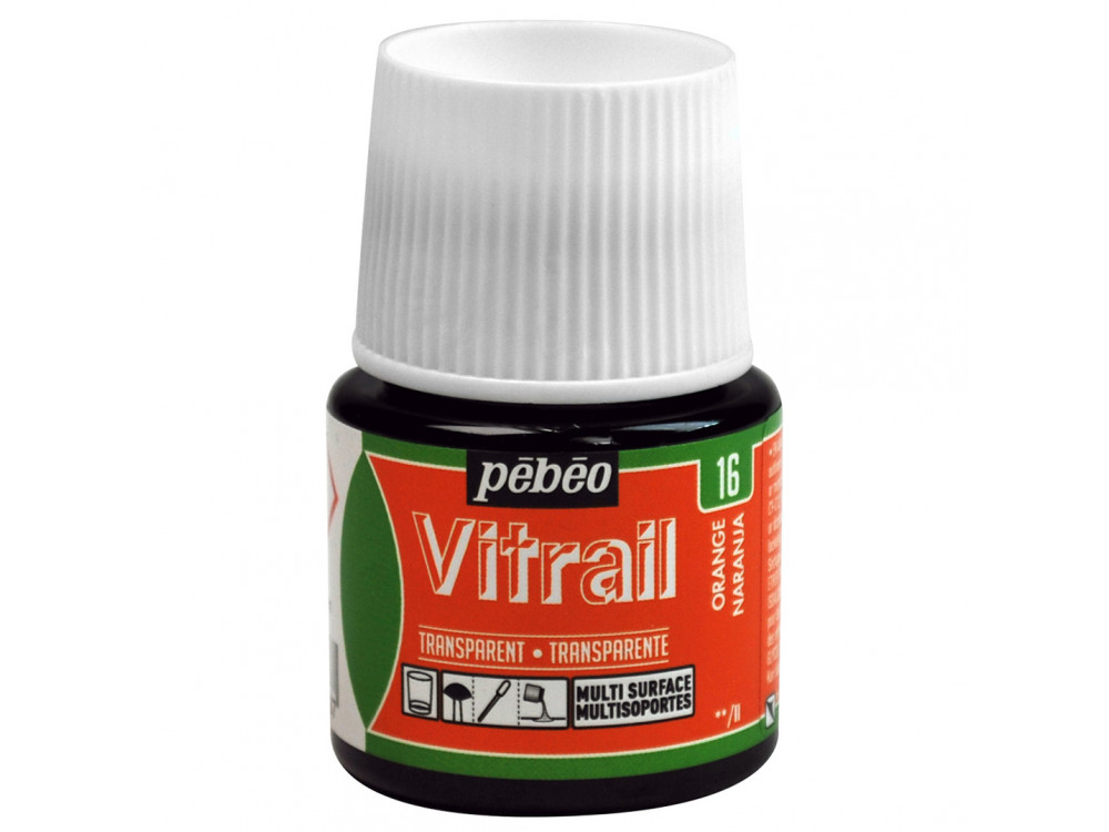 Farba do szkła Vitrail - Pébéo - Orange, 45 ml