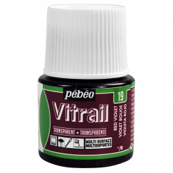 Farba do szkła Vitrail - Pébéo - Red Violet, 45 ml