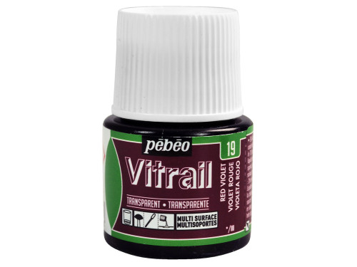 Paint for glass Vitrail - Pébéo - Red Violet, 45 ml