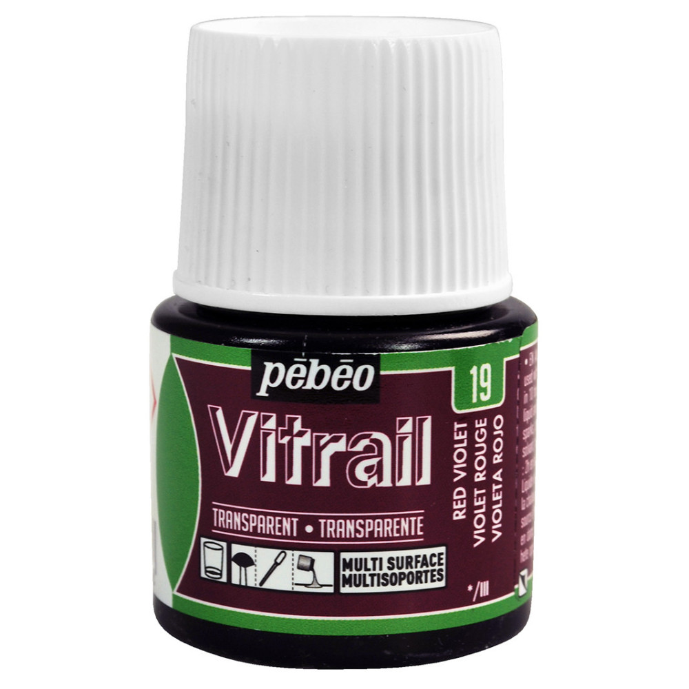 Paint for glass Vitrail - Pébéo - Red Violet, 45 ml