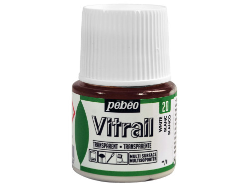 Paint for glass Vitrail - Pébéo - White, 45 ml