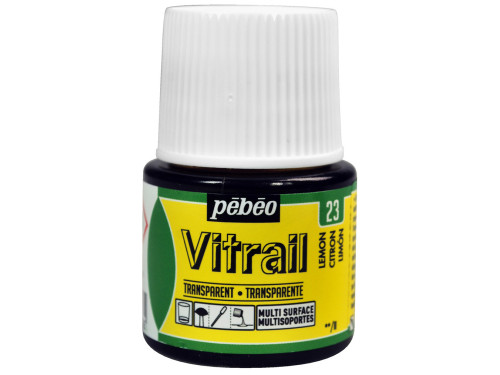 Paint for glass Vitrail - Pébéo - Lemon, 45 ml
