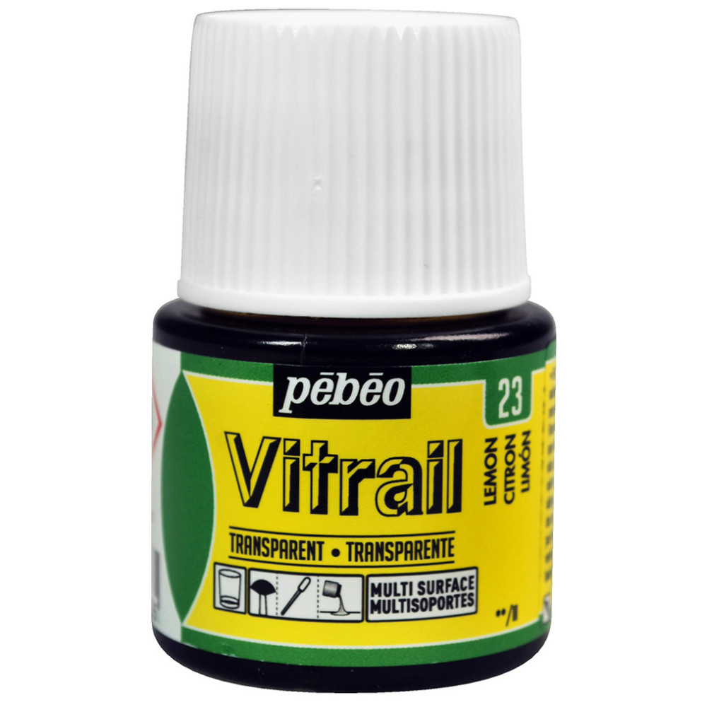 Farba do szkła Vitrail - Pébéo - Lemon, 45 ml