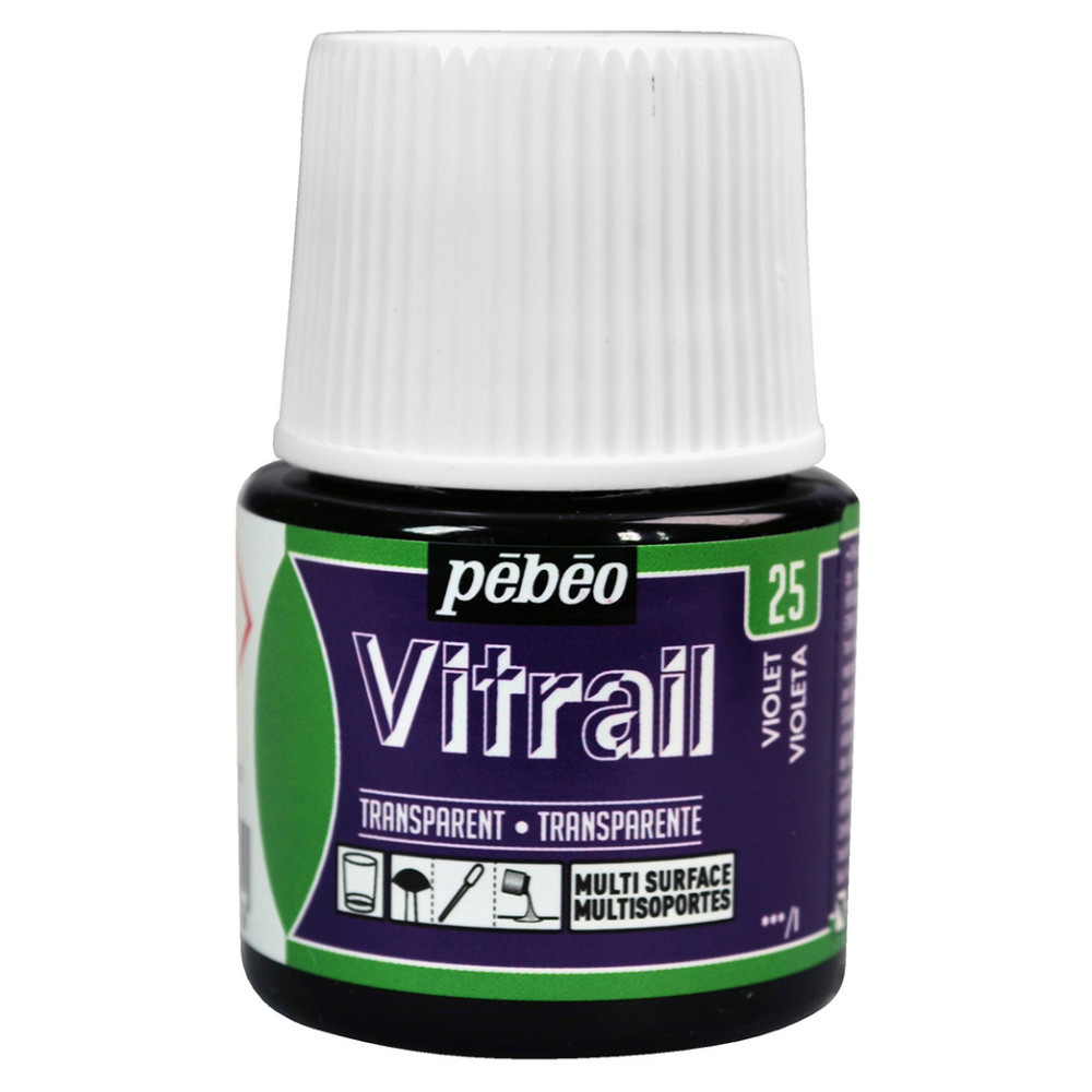 Paint for glass Vitrail - Pébéo - Violet, 45 ml