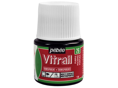 Farba do szkła Vitrail - Pébéo - Purple, 45 ml
