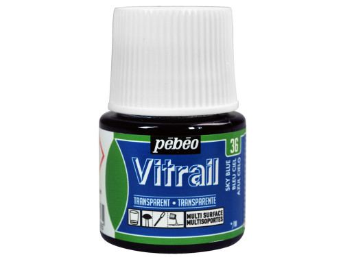 Farba do szkła Vitrail - Pébéo - Sky Blue, 45 ml