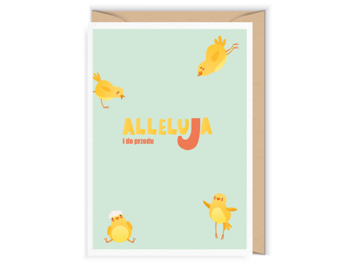 Kartka okolicznościowa - Cudowianki - Alleluja i do przodu, 12 x 17 cm
