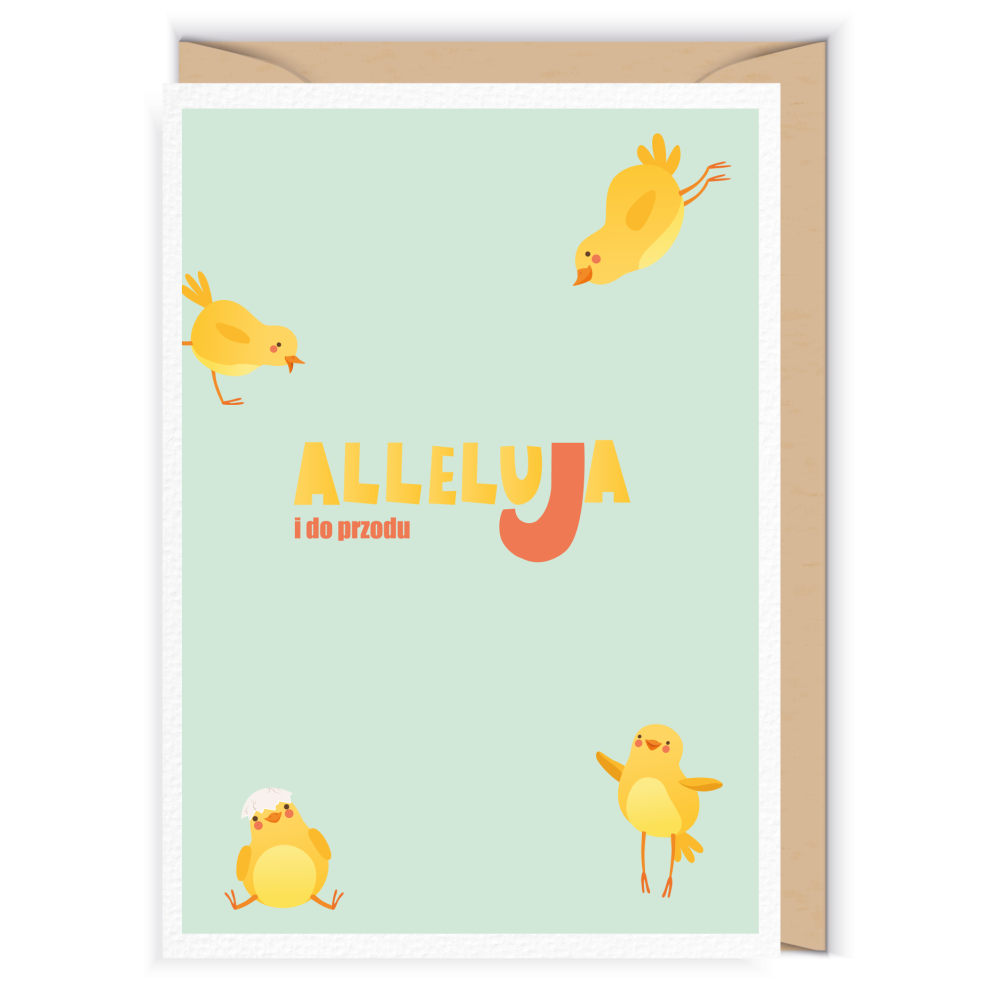 Greeting card - Cudowianki - Alleluja i do przodu, 12 x 17 cm